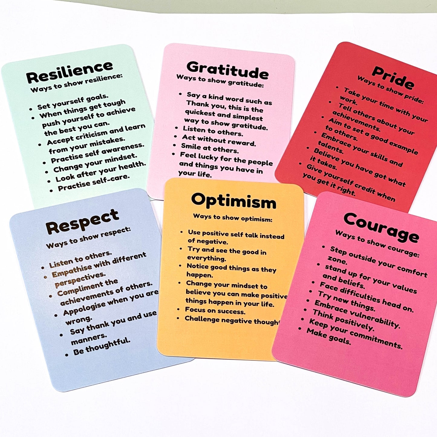 Raindrops of regulation and clouds of character flash cards