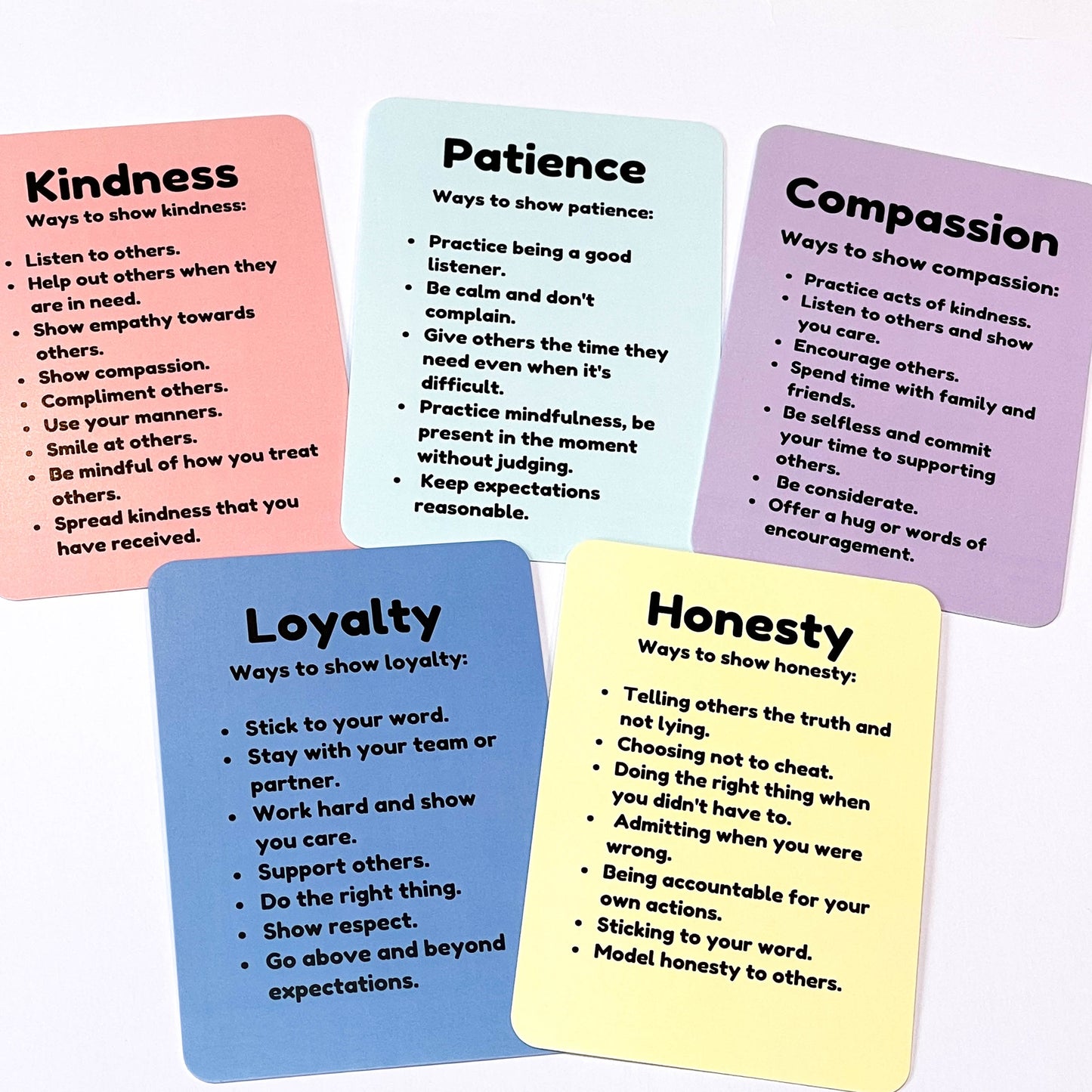 Raindrops of regulation and clouds of character flash cards