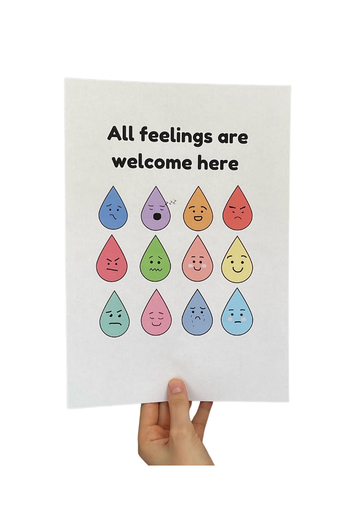 All Feelings Are Welcome Here A4 Print