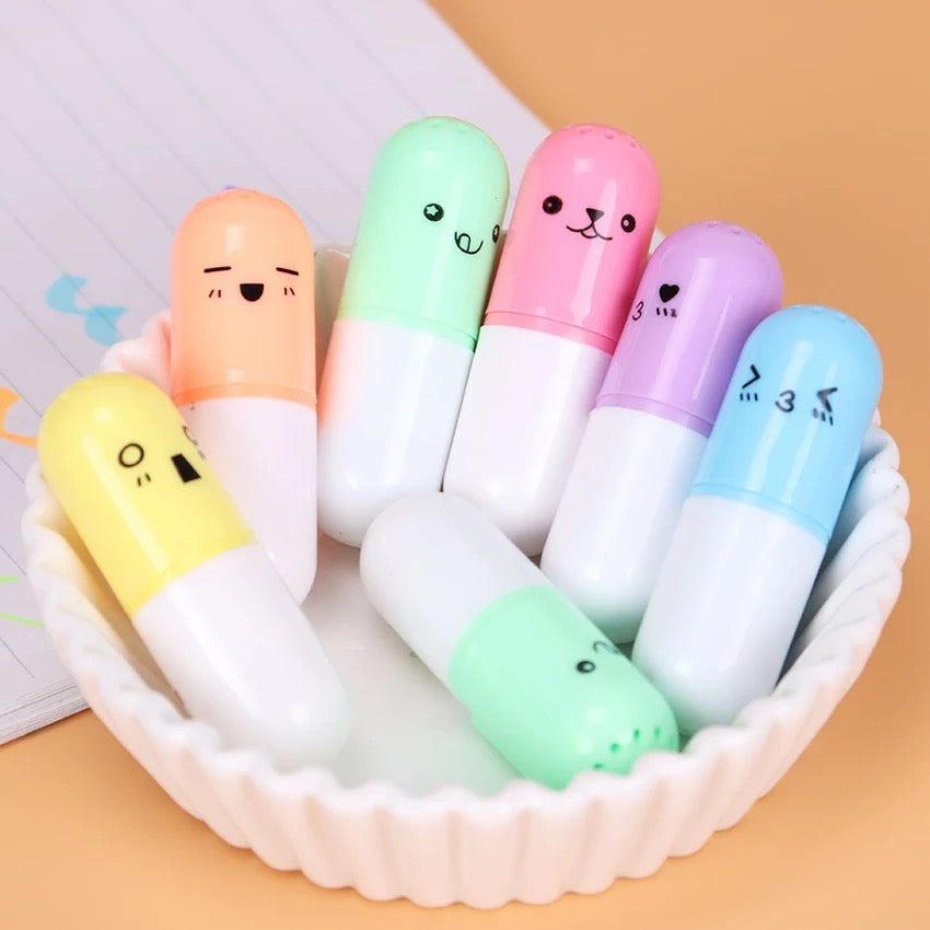Mini set of 6 highlighters