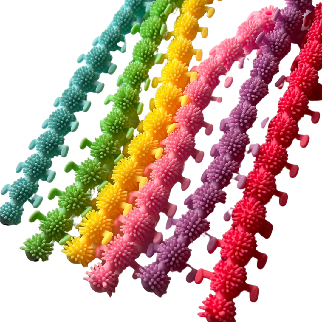 Wiggly caterpillar sensory tool