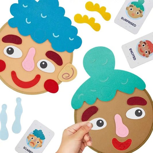 Emotions check in Montessori learning face