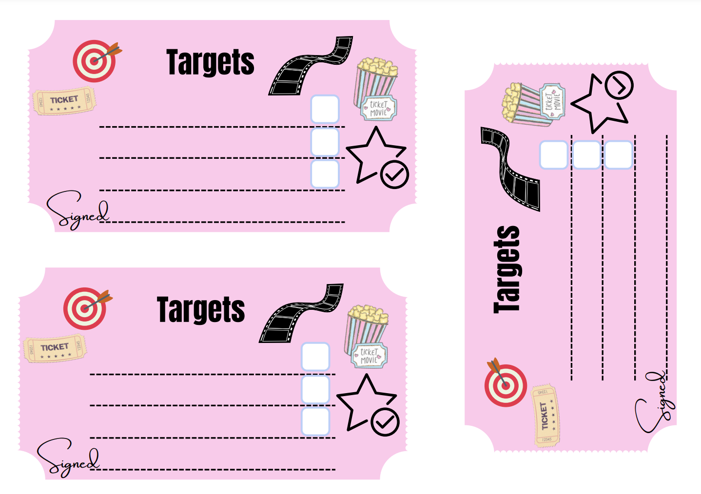 Goal Target Setting Ticket Download – Raindrops Of Regulation