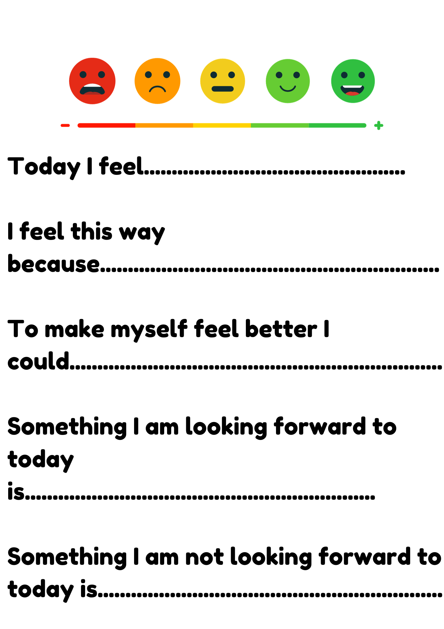 Easy Feels Check In Today I Feel Check In Digital Download Resource – Raindrops Of Regulation