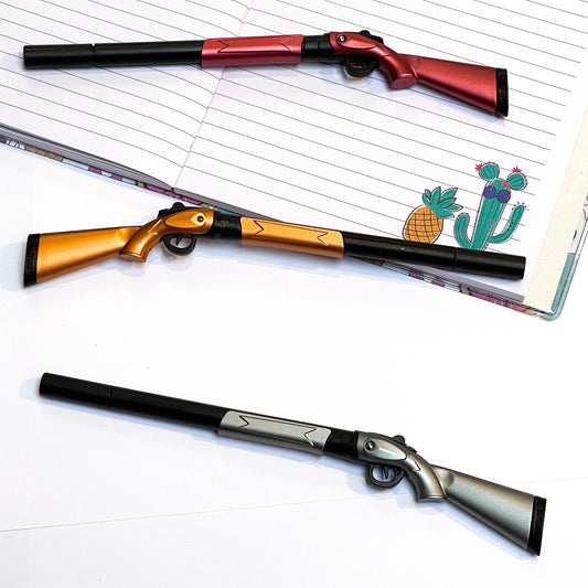 Novelty gun pen
