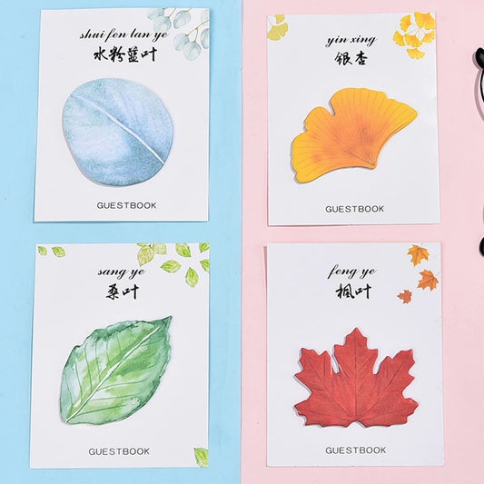 Autumn leaves sticky notes